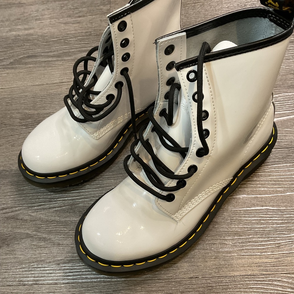 Doc Martens White patent women’s size 9